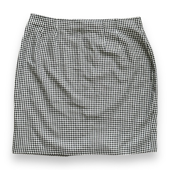 Vintage 90s Black White Gingham Pencil Skirt Women’s Plus Size 20W Preppy Spring - Picture 1 of 14